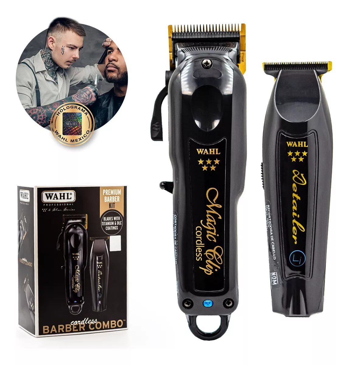 WAHL® - Barber Combo - Black Magic Clip + Detailer Li - Precio: $4,000.00MX