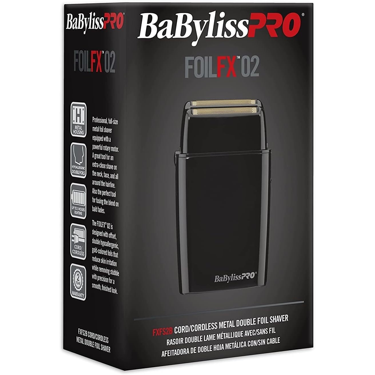 BaBylissPRO® FOILFX02™ Black - Máquina Para Shave de Doble Lámina - Precio: $2,500.00MX